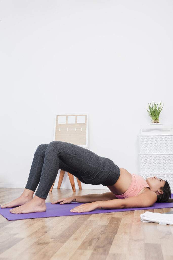 woman doing yoga exercise